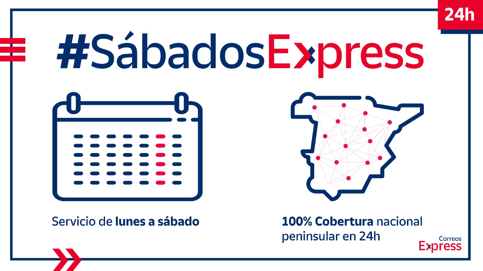 Correos Express amplía hasta los sábados su servicio de entrega en 24 horas a todo el territorio peninsular nacional